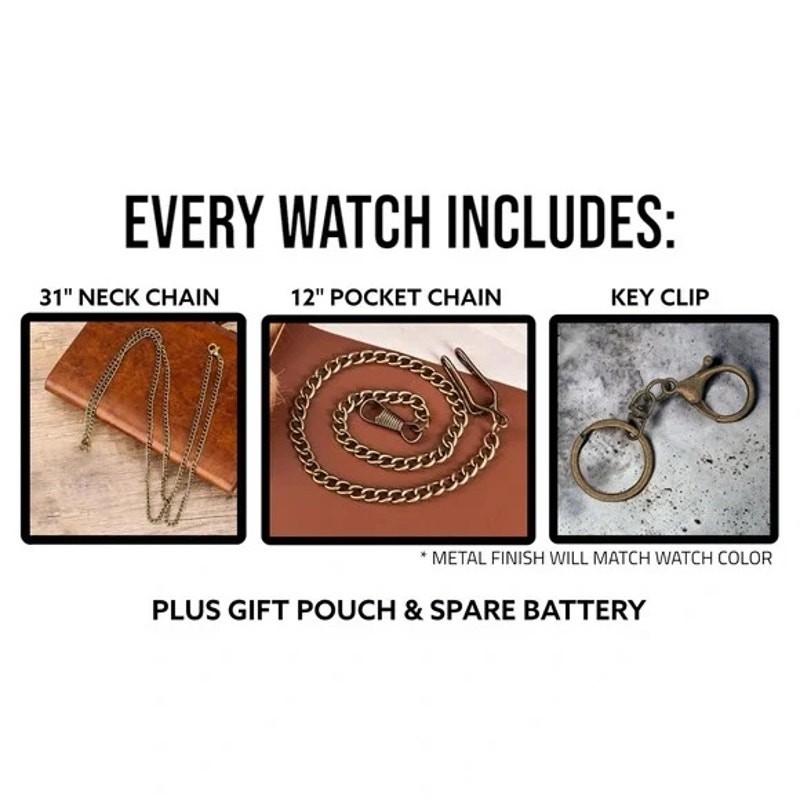 Harley Davidson Pocket Watch - Motorcycle Rider Gift for Bikers Vintage Look