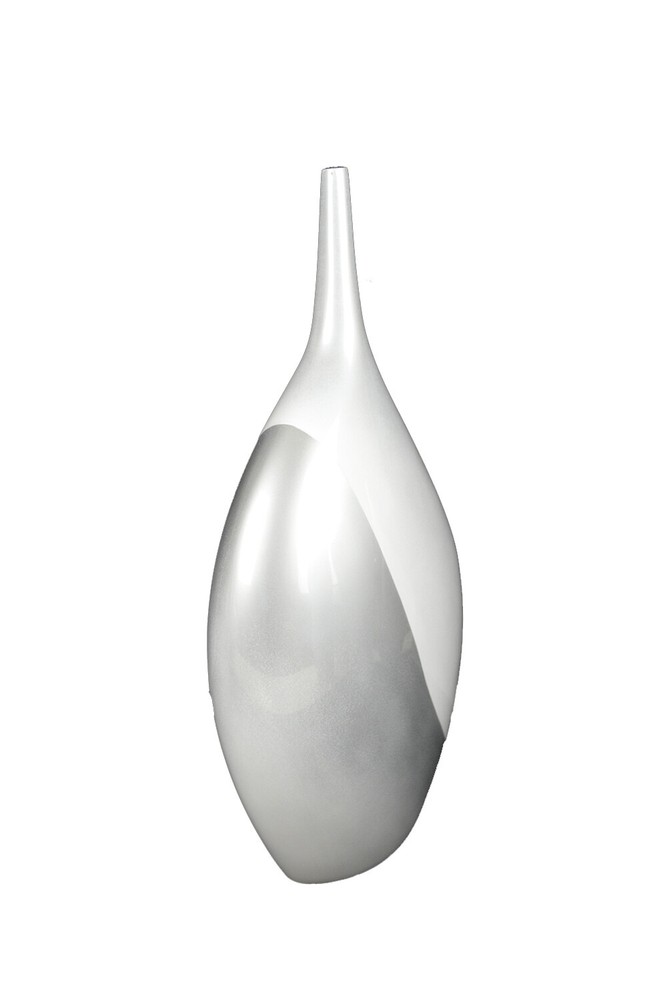 Vase - Abstract Lacquer White Vase.