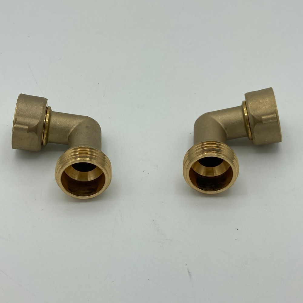 Camco 90-Degree Hose Elbow for Rvs — Solid Brass Construction— Certified Lead-Fr