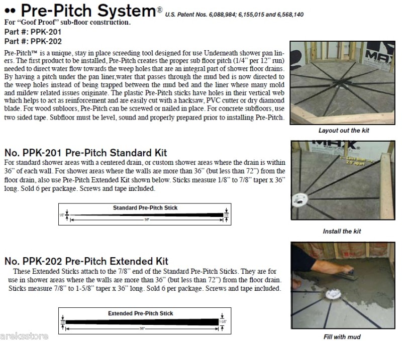 Pre-Pitch EXTENDED Kit EXT-202 (4 sticks) "Goof Proof Shower" Mark E Industries