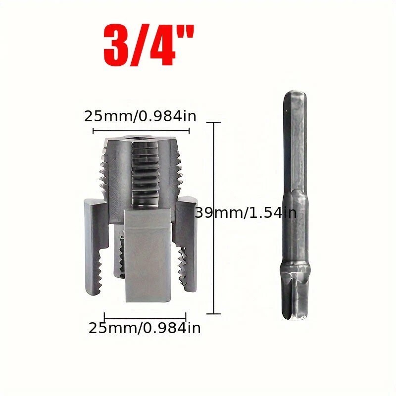 2pcs Integrated Internal & External Pipe Threading-Tool,PVC Pipe Threader Kit