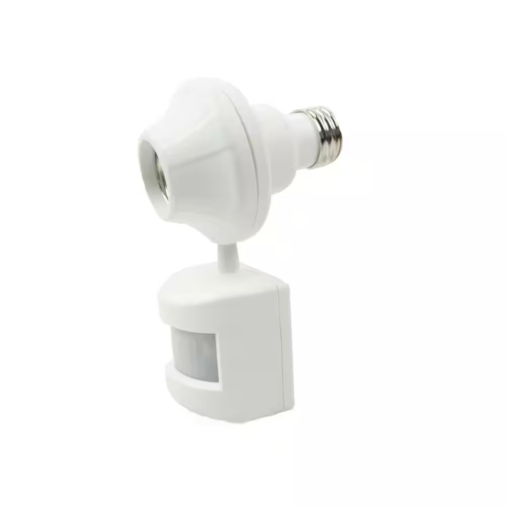 180 Degree Motion Activated Light Socket Control, White