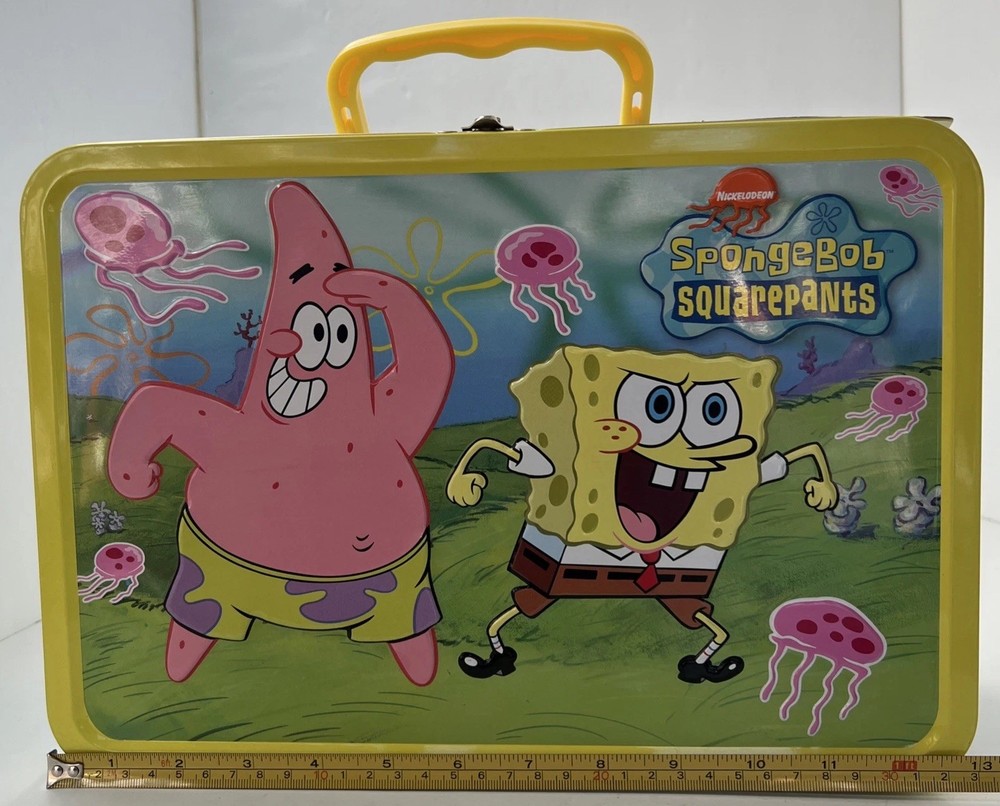 SpongeBob Square Pants Large Metal Lunch Box. 2002