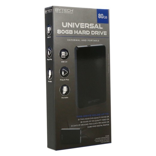 Universal 80GB Hard Drive for PC or Mac.