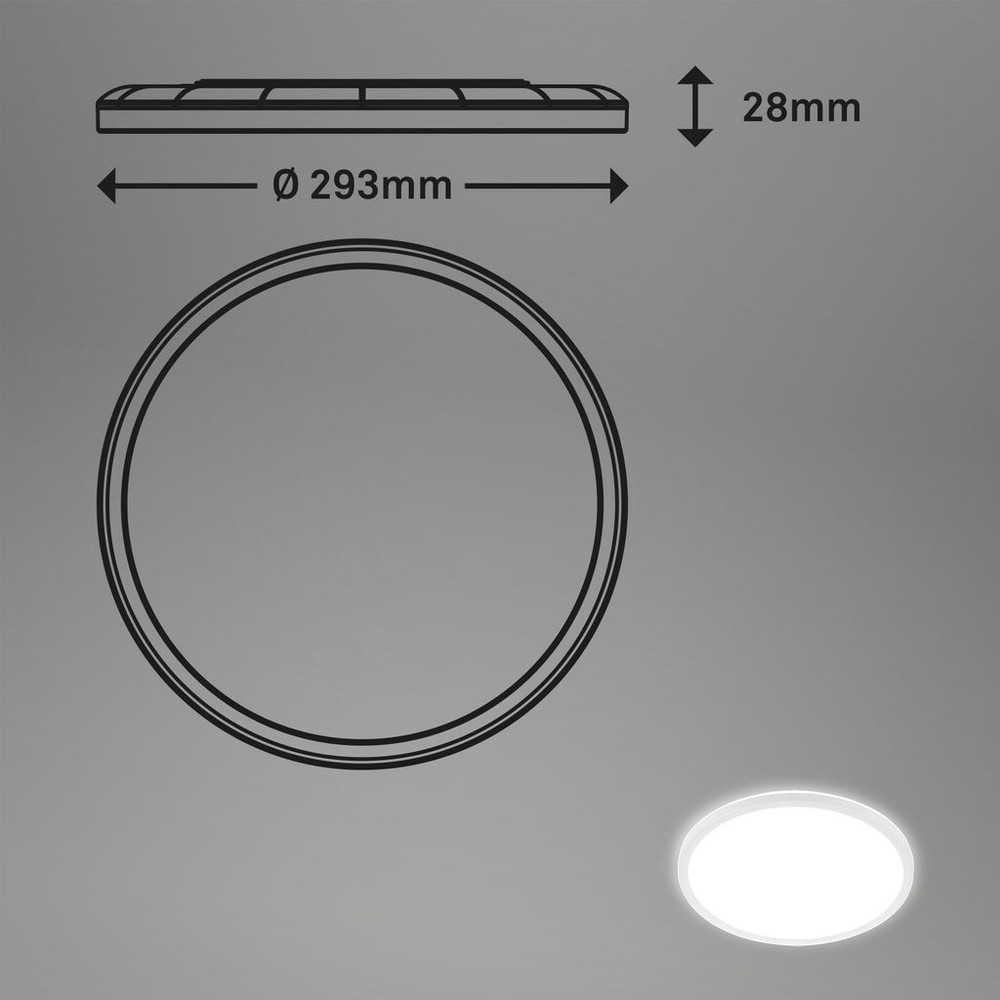 Round LED Panel Ceiling Light Flat Lamp Backlight Living Room Neutral White