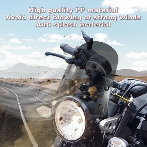 Windshield Windscreen Compatible with XSR900 2016-2021 XSR900 Windshield Grey