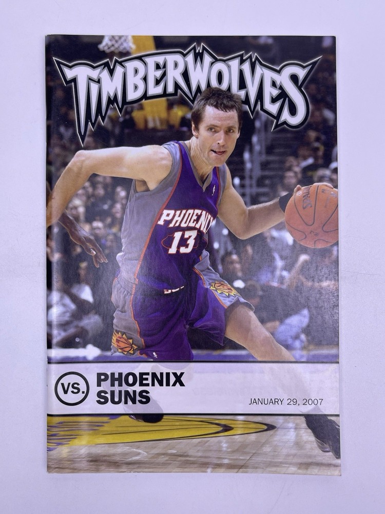 Minnesota Timberwolves Vs Phoenix Suns January 29 2007 Program Steve Nash