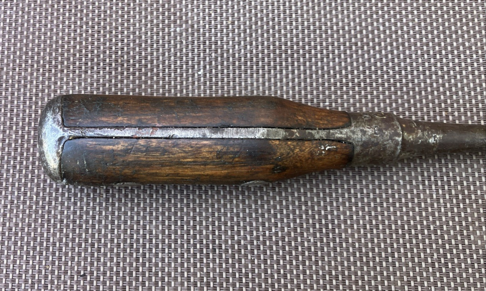 Vintage PEXTO Split Wood Handle Screwdriver - 9”