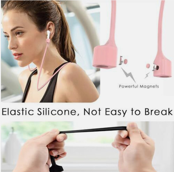 New Black Anti Lost Earphone Loop Strap String Headset Rope x AirPods all Models