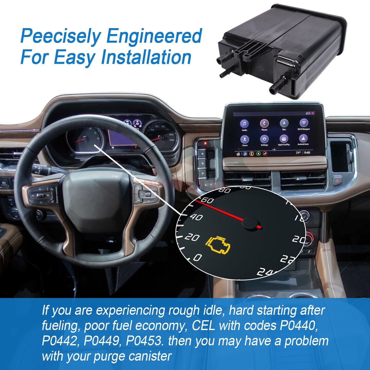 EVAP Vapor Canister For Cadillac Escalade ESV EXT GMC Yukon XL Chevy Hummer New