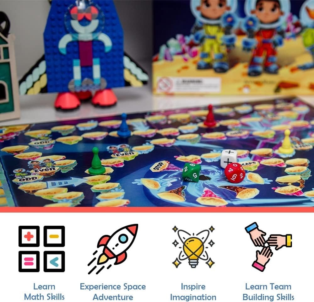 Interactive Addition and Subtraction Game - Sums in Space for Young Learners
