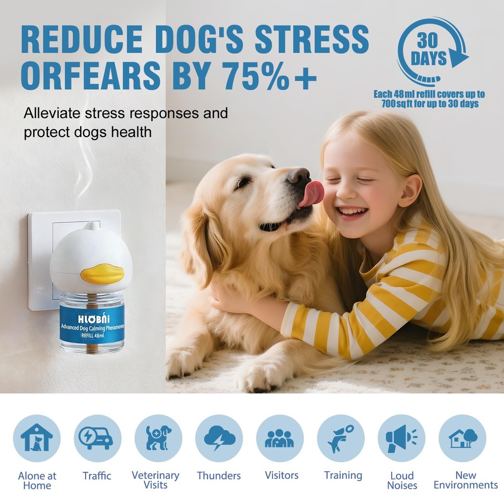 Dog Calming Diffuser – 2-Pack Pheromone 2 Count (Pack of 1), Blue
