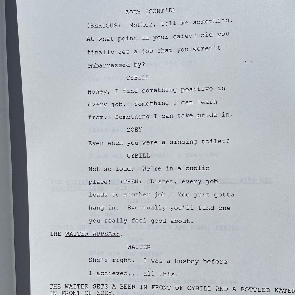 CYBILL 1998 TV Series Production Used Table Draft Script + 1st Revised Draft