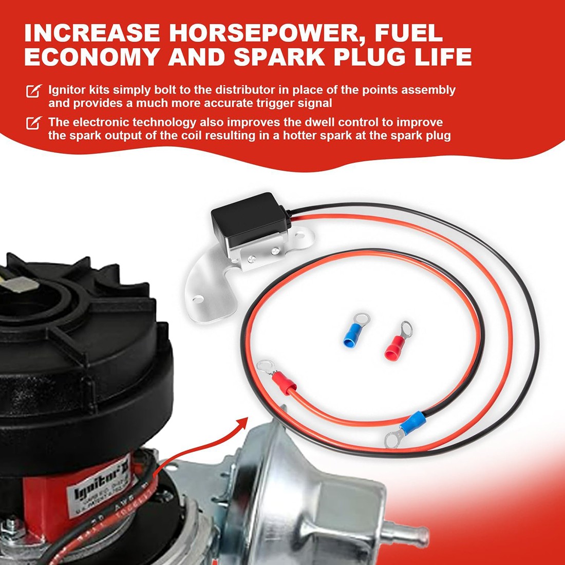 Electronic Ignition Conversion Kit for Pertronix 1181 Fits Delco 1957-1974 8 Cyl
