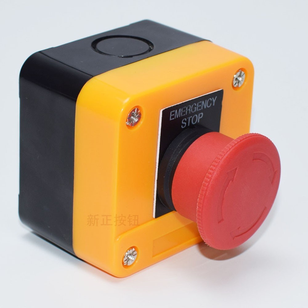 Waterproof 10A Latching E Stop Push Button Switch with 22mm Mount Hole