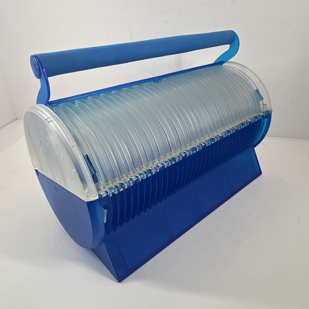 Discgear Disc Zen Selector 80 Disc Storage Case 90's Blue Round Holder