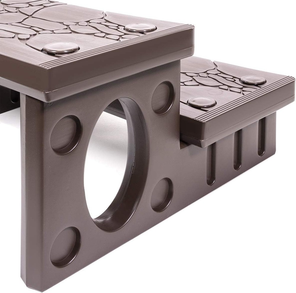 Anti-Skid Outdoor Pool Deck Steps - Mocha