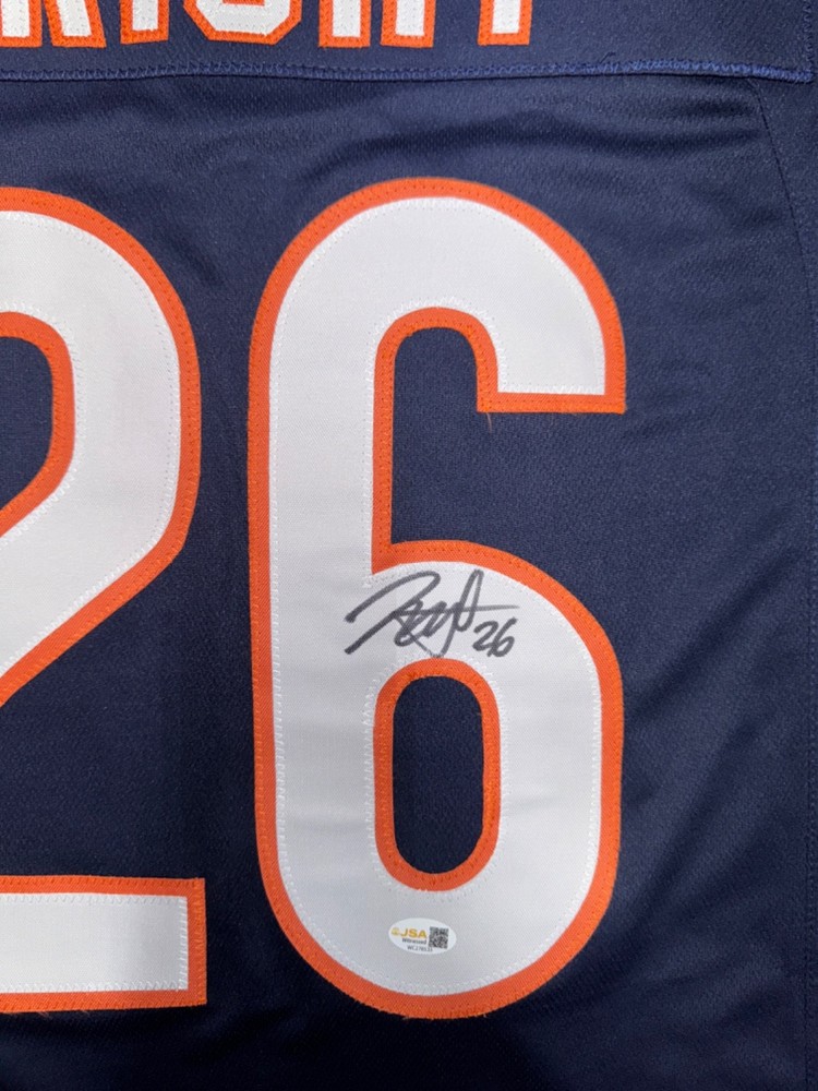 NASHON WRIGHT signed autographed CHICAGO BEARS Game Cut Jersey w/ COA JSA