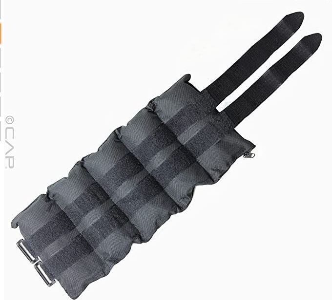 CAP 10-Pound Pair (2PC) Adjustable Ankle Weights Black NEW OPEN BOX ITEM