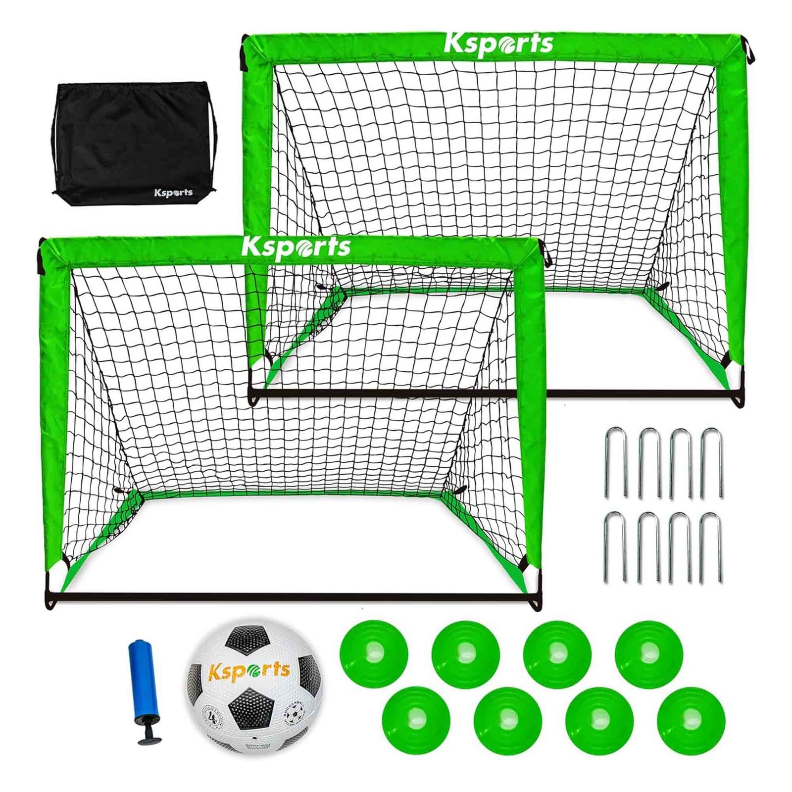 Ksports Squad Outdoor Portable Soccer Goal Set Kids Training Equipment, 4 x 3'