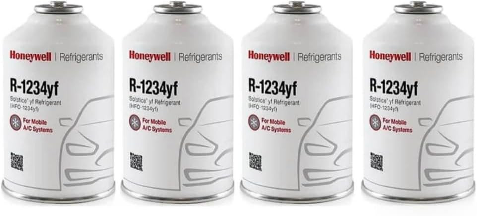 Honeywell R1234YF HFO-1234yf Automotive Refrigerant - 8oz Can - 4 Pack