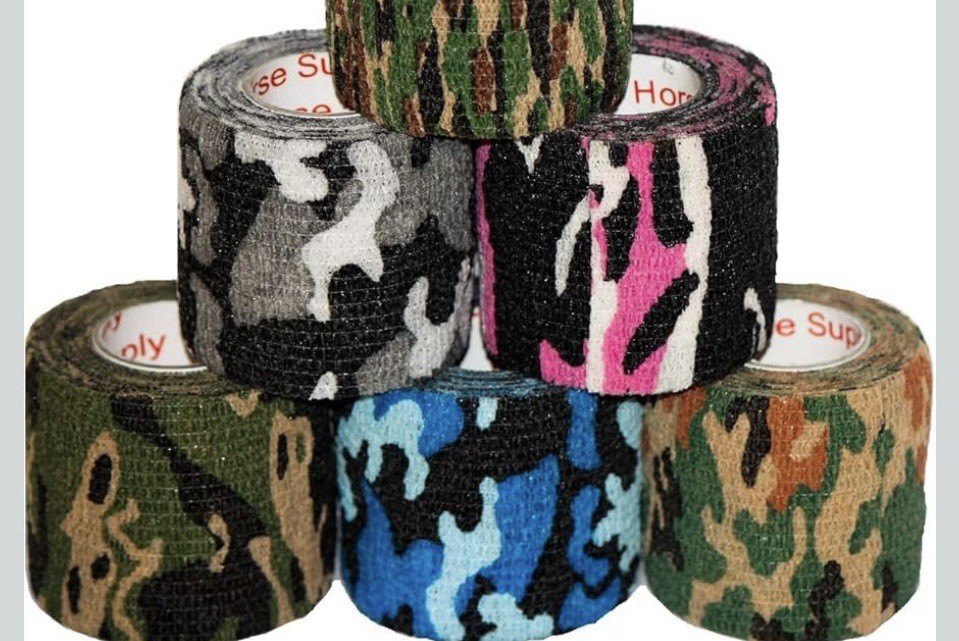 Vet Wrap Tape Bulk Assorted Camo Colors 6 Pack 2 Inches Wide Non Woven NIP