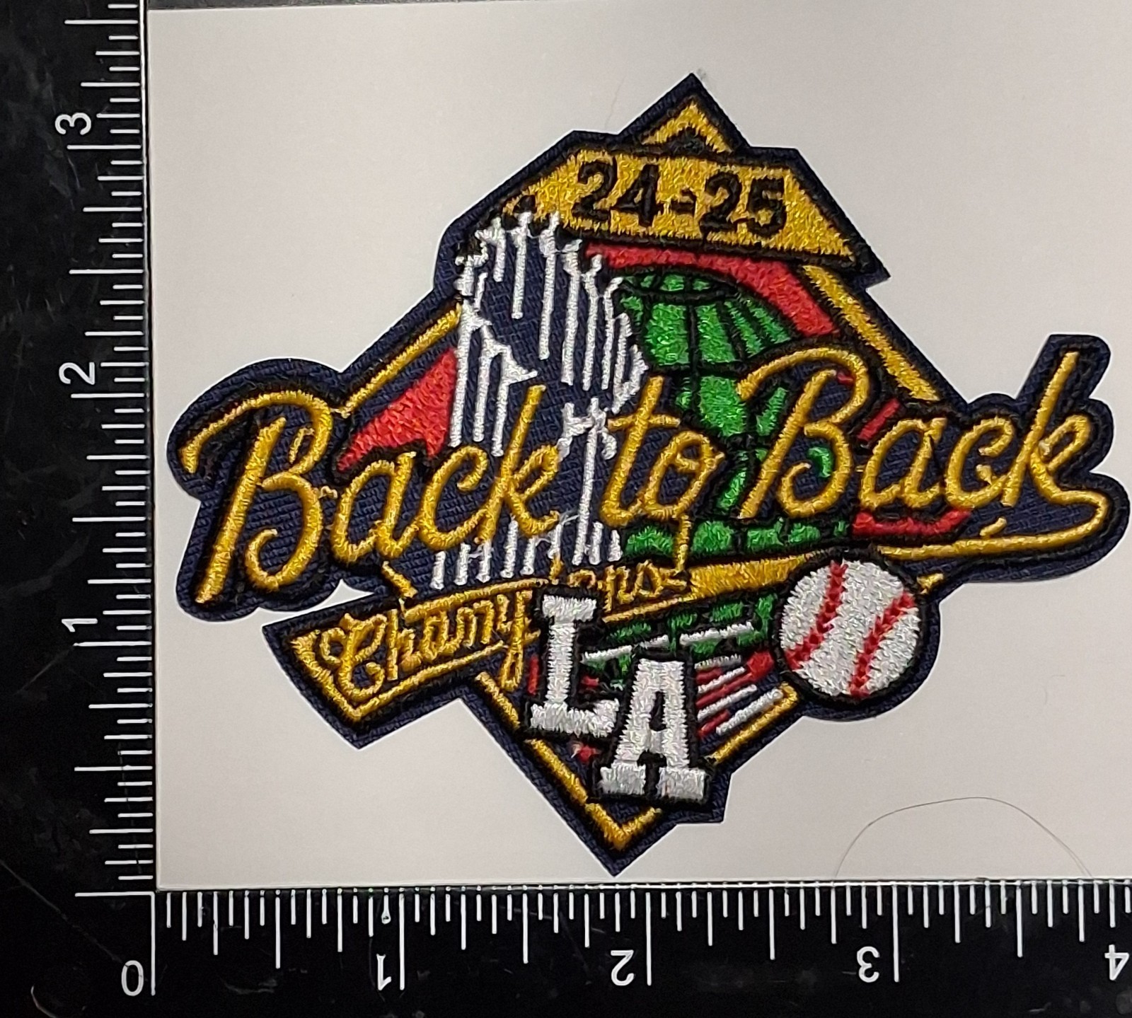 WORLD SERIES BACK to BACK              LOS ANGELES DODGERS IRON ON PATCH