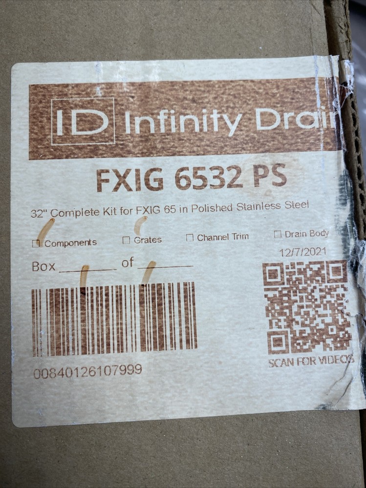 Infinity Drain 32" Linear Drain Kit: Polished Stainless - FXIG 6532 PS