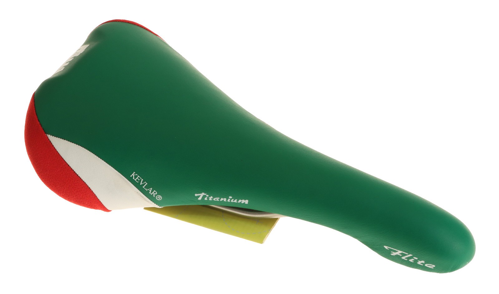 Selle Italia Flite Saddle Titanium Green White Red Made With Kevlar NIB NOS NEW