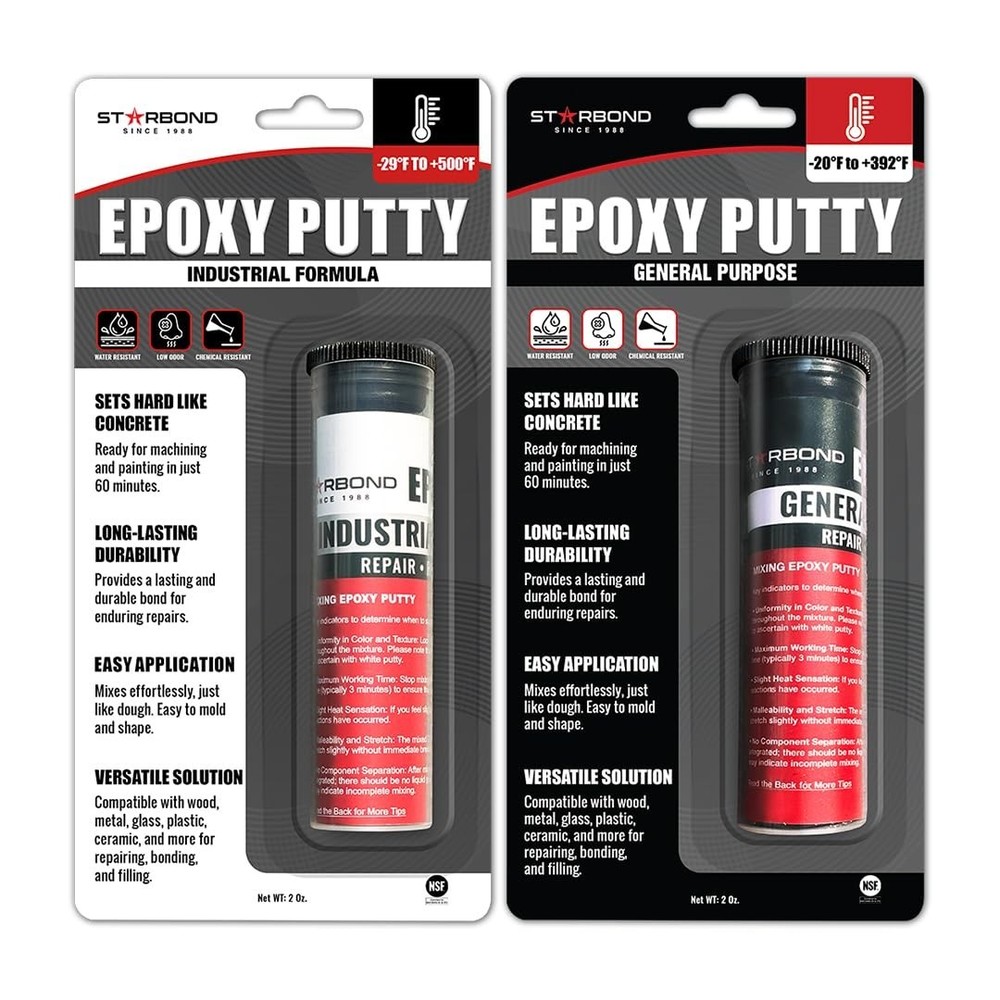 Epoxy Putty Stick Bundle High-Temperature Resistance White, General Purpose B...