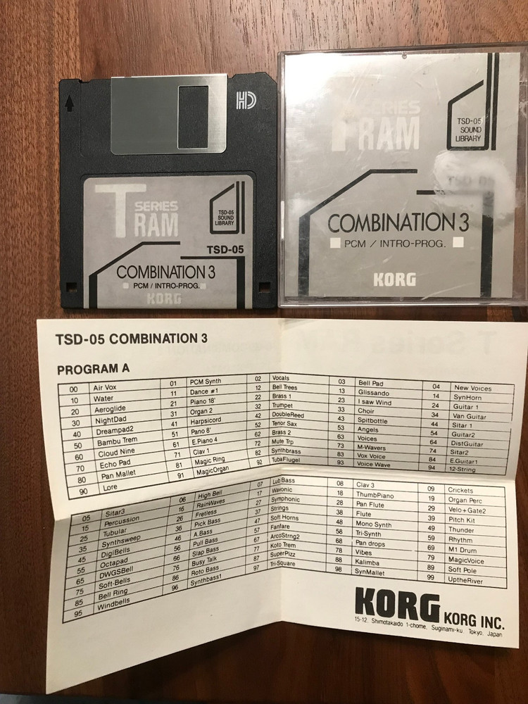 KORG T-SERIES RAM DISK TSD-05 COMBINATION 3