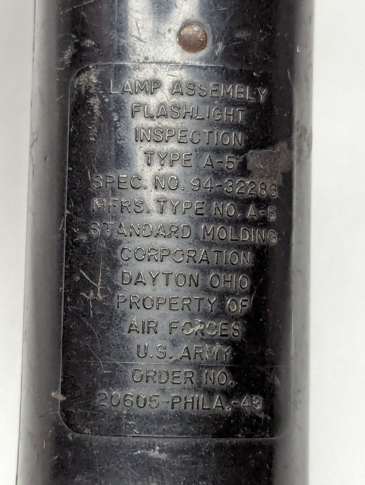 WW2 Lamp Assembly Flashlight Inspection Type A 5 Standard Spec - Does not Work