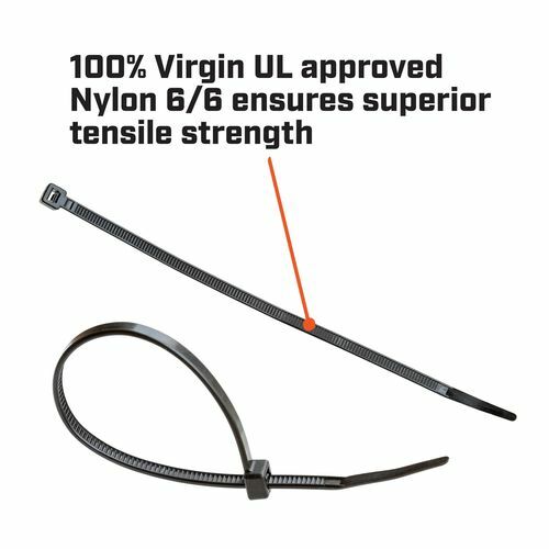 Crescent 200 x 4.6mm Black Cable Ties - 500 Pack