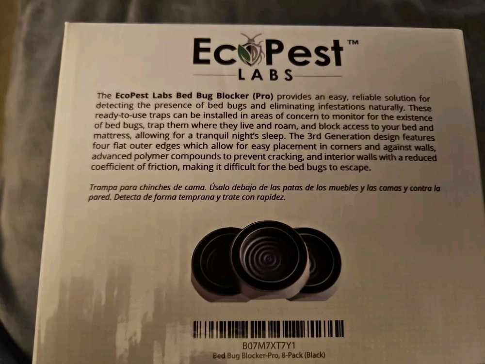 EcoPest Labs Bed Bug Blocker Pro Eco Friendly Interceptor Traps 8-Pack