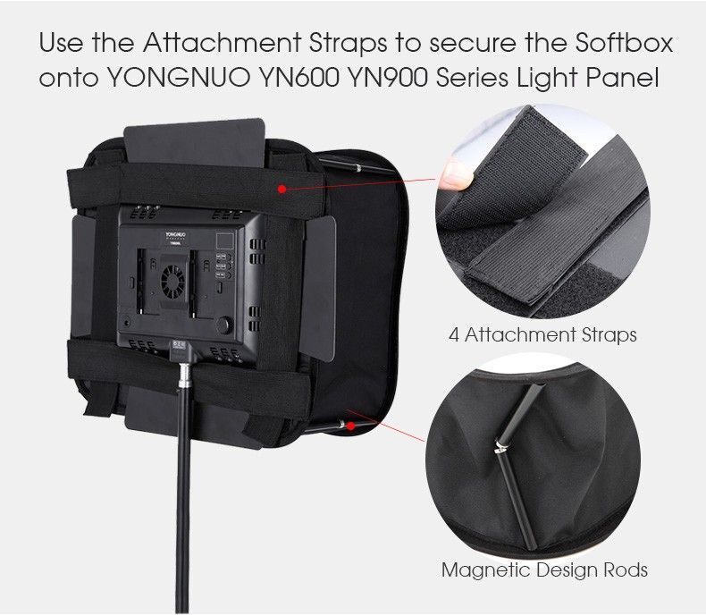 23*23Soft box Diffuser for YONGNUO Led Video Light Panel Foldable Soft Filter