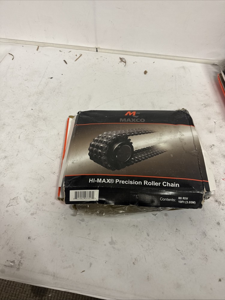 NEW Maxco 80 RIV 10FT HI-MAX PRECISION ROLLER CHAIN
