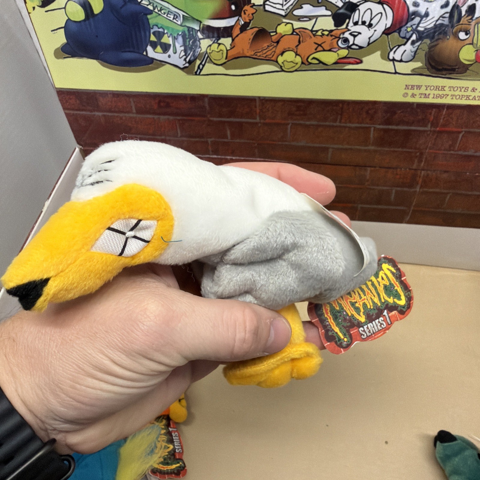 Lot Of 5 Meanies Stuffed Beanie Plush Animals Series 1 New With Display Box RARE