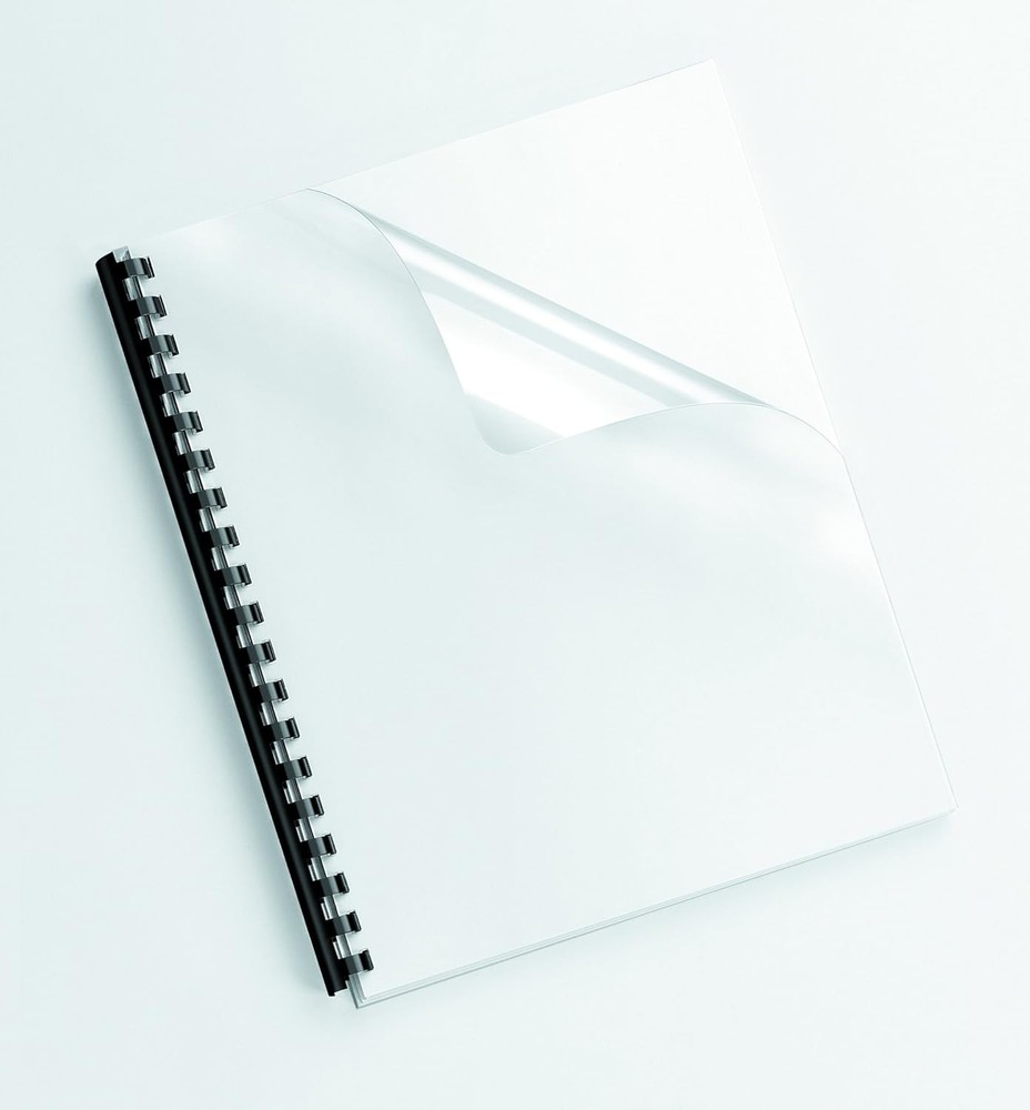 Clear PVC Binding Covers 8mil Letter 200 Pack and Black 3/8 Binding Combs