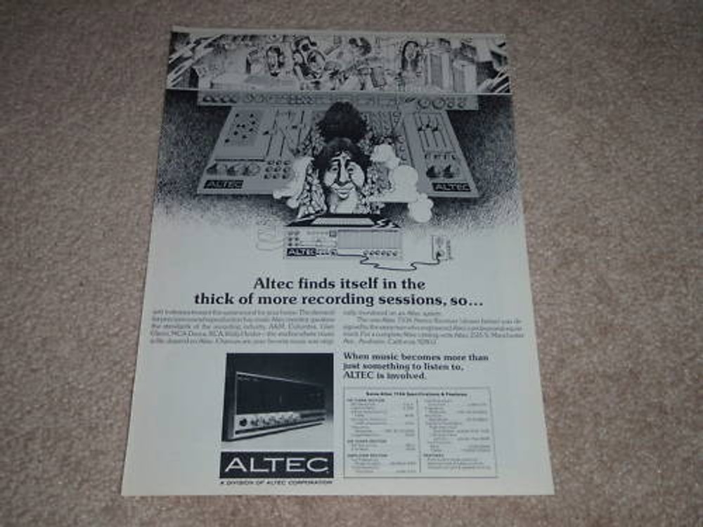 Altec 710A Receiver Ad, 1972, Specs, Article