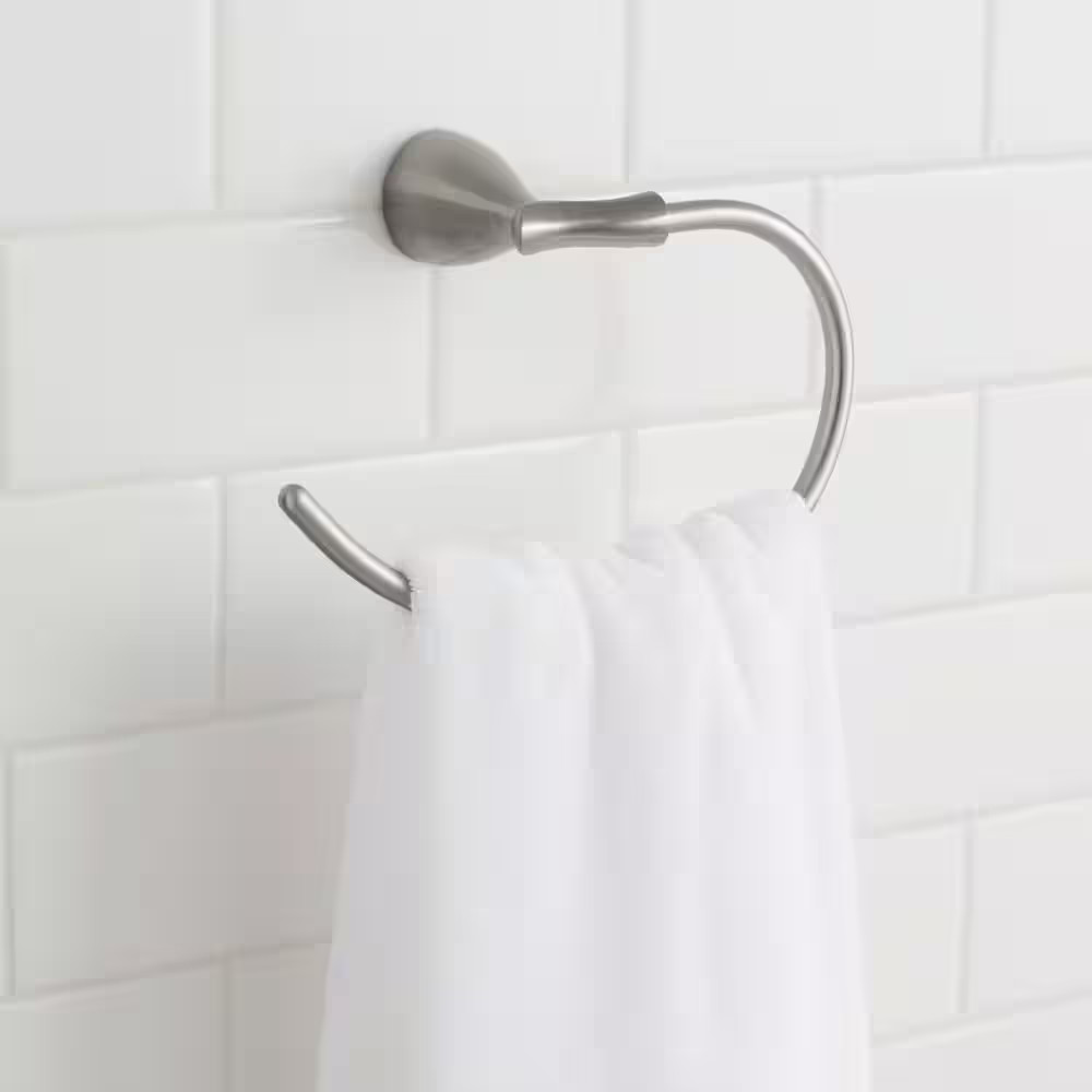 Edgewood Towel Ring in Brushed Nickel