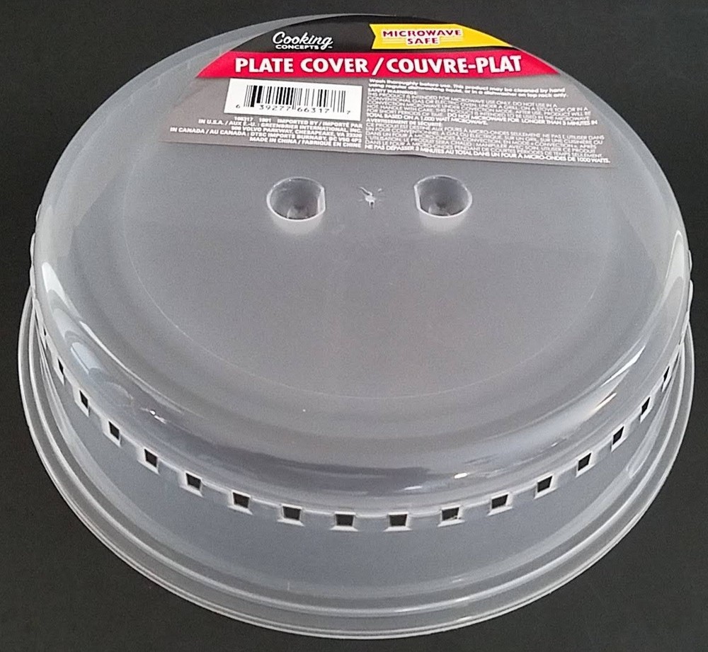 Microwave Splatter Covers Clear Plastic Round Domes 10”D x 2.3”H
