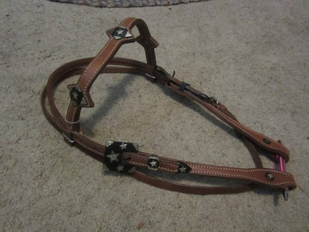 CLEARANCE Quality made HEADSTALL,  DIAMOND STAR CONCHOS