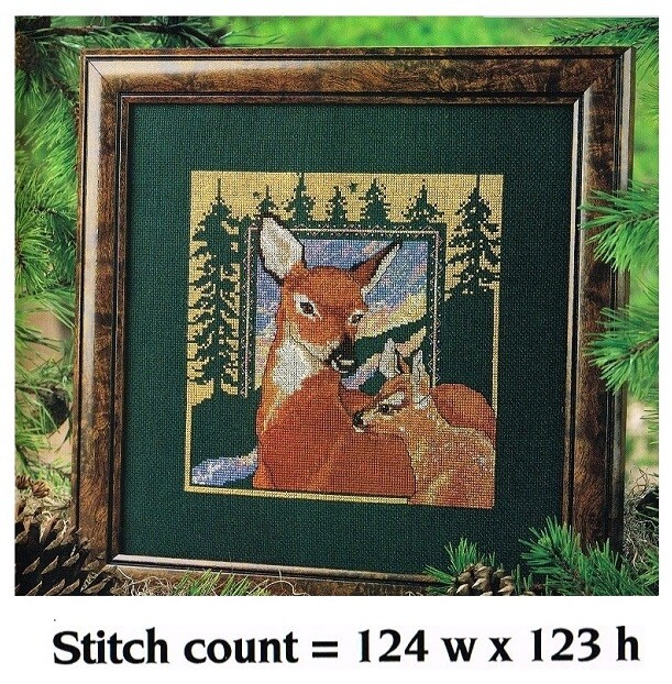 DOE & FAWN  -   CROSS STITCH PATTERN ONLY    PY - EUV