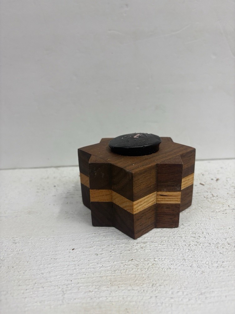 Walnut/chestnut handmade candle holders