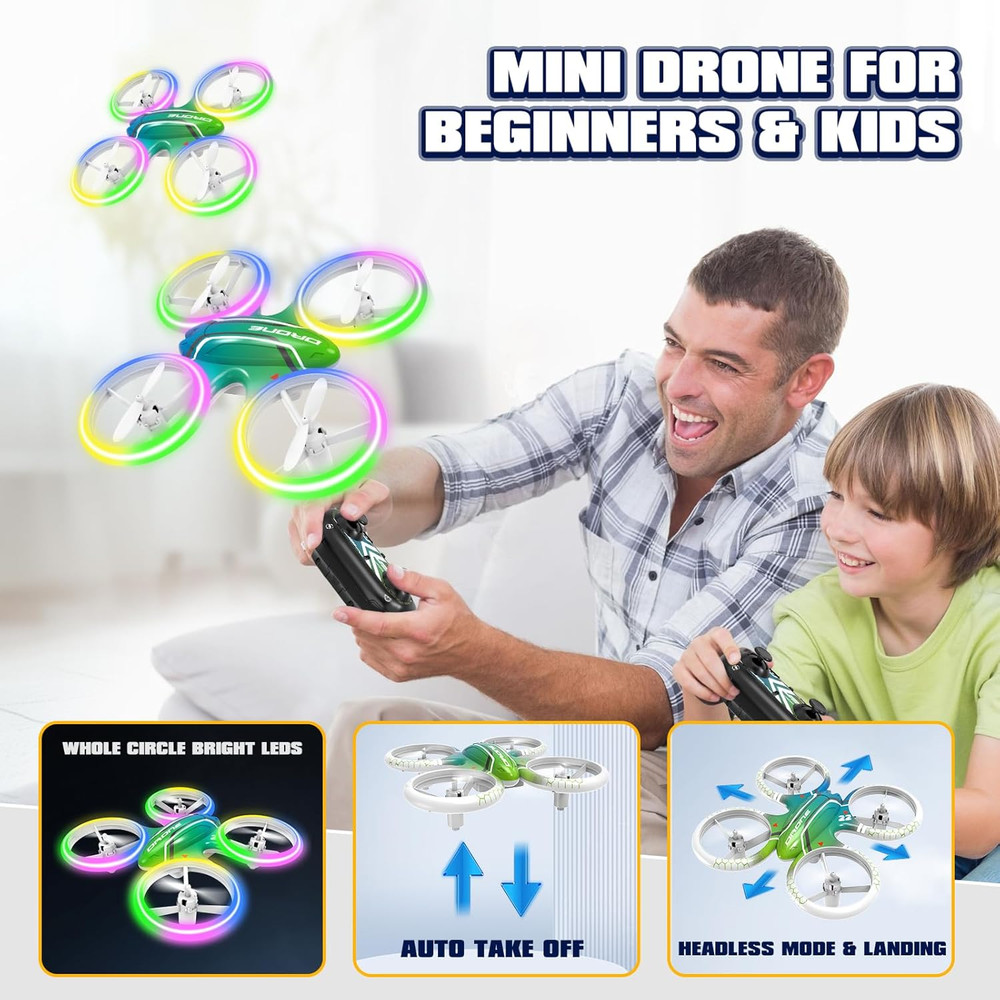 Drones for Kids and Beginners Mini RC Drone Quadcopter,Headless Mode,360° Flips,