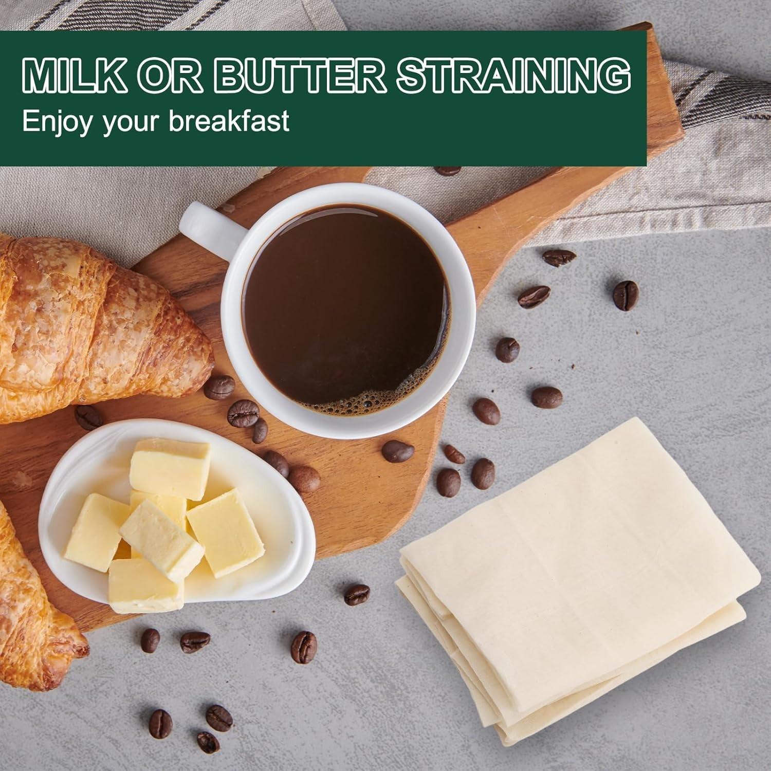 6 Pcs Cheese Cloth 20x20" – Grade 100 Unbleached Organic Muslin for Straining...