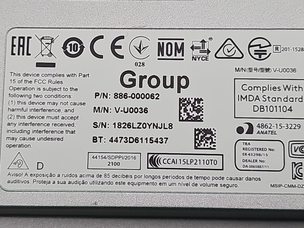 Logitech Group Video Conferencing System Duplex Speakerphone V-U0036