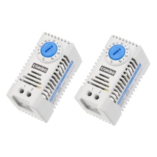2Pcs Mechanical Switch Thermostat Cabinet Temperature Controller 0-60°C N.O