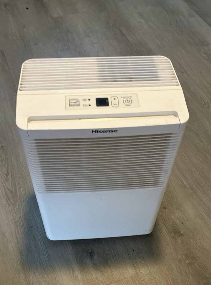 Hisense Console Dehumidifier, Digital Display, One Touch, 1500 sq ft, White