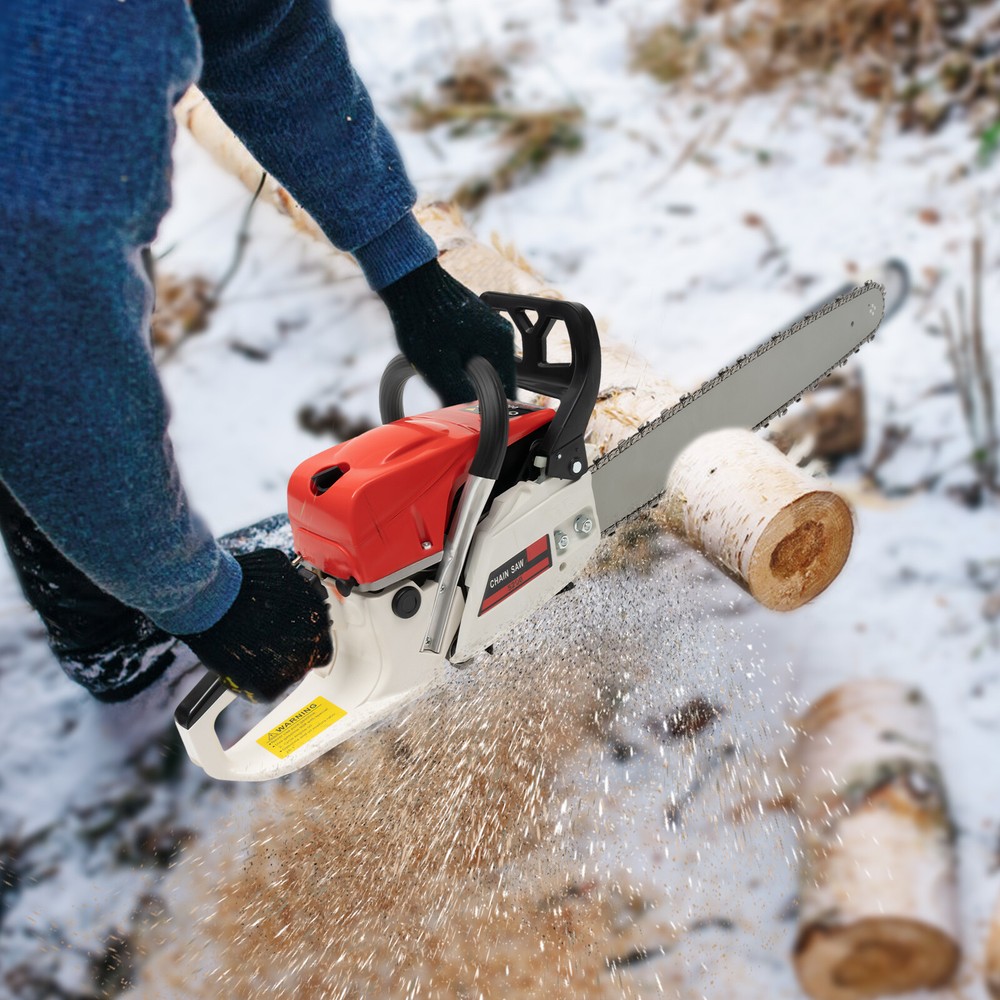 Pro 22" Bar 52cc 2 Stroke Gas Powered Chainsaw Engine Cutting Handheld